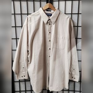 Stafford. Dress shirt Beige
